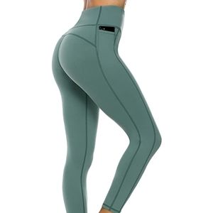 Workout high waist green yoga legging